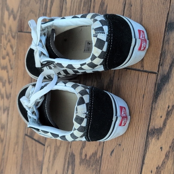 Vans Black & White Checkerboard Old Skool Sneakers - Picture 3 of 7